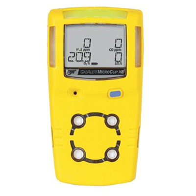 BW GasAlertMicroClip XL multi-gas detector without pump
