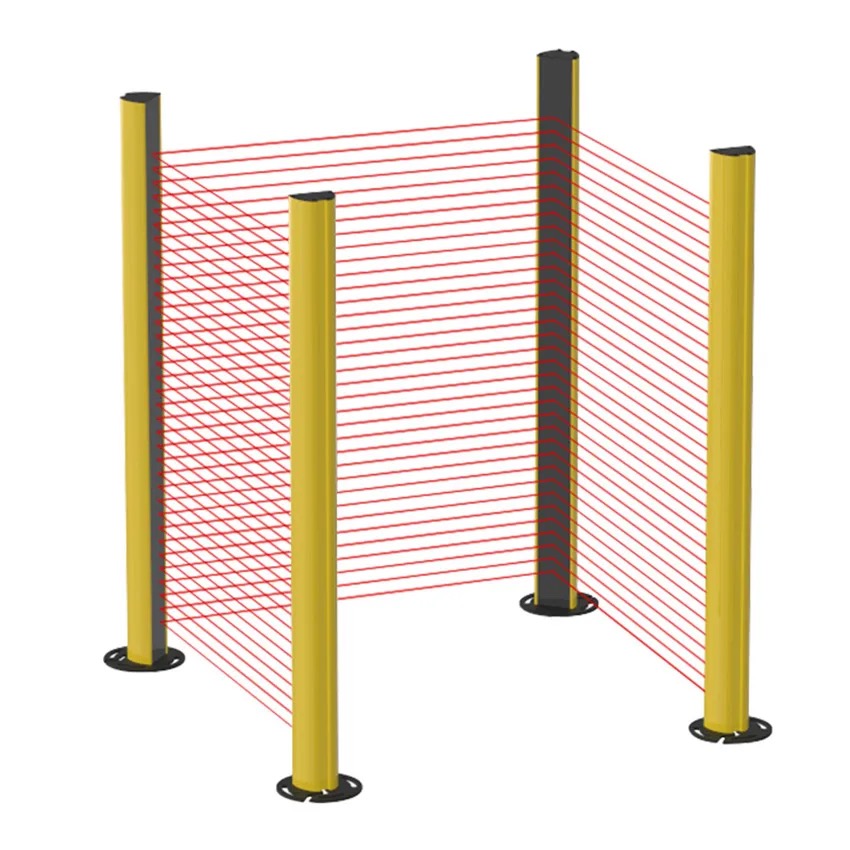 Area protection safety light curtain